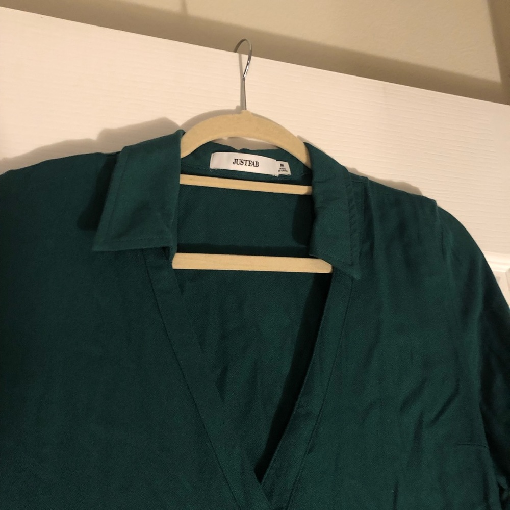 Dark green dress - past knees